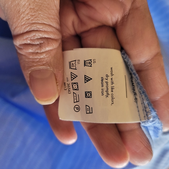 Shaquille O'Neil Shirt Mens Big Tall Button Down Blue Stripe Top Collared - Picture 8 of 9